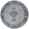 Vloerkleed Karaca Blue 03 Rond - Blauw Rond