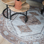 Vloerkleed Karaca Brown 08 Rond - view 3
