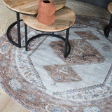 Vloerkleed Karaca Brown 08 Rond - view 3
