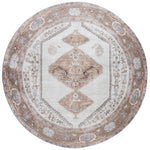 Vloerkleed Karaca Brown 08 Rond - Bruin Rond