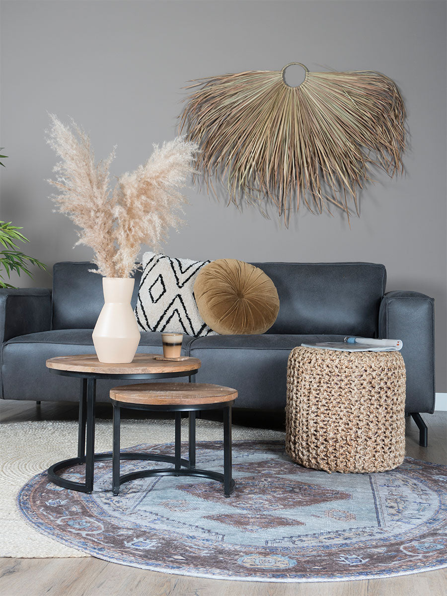 Vloerkleed Karaca Purple/Brown 07 Rond - view 2