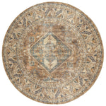 Vloerkleed Laria Blue 1 Rond - Geel Rond