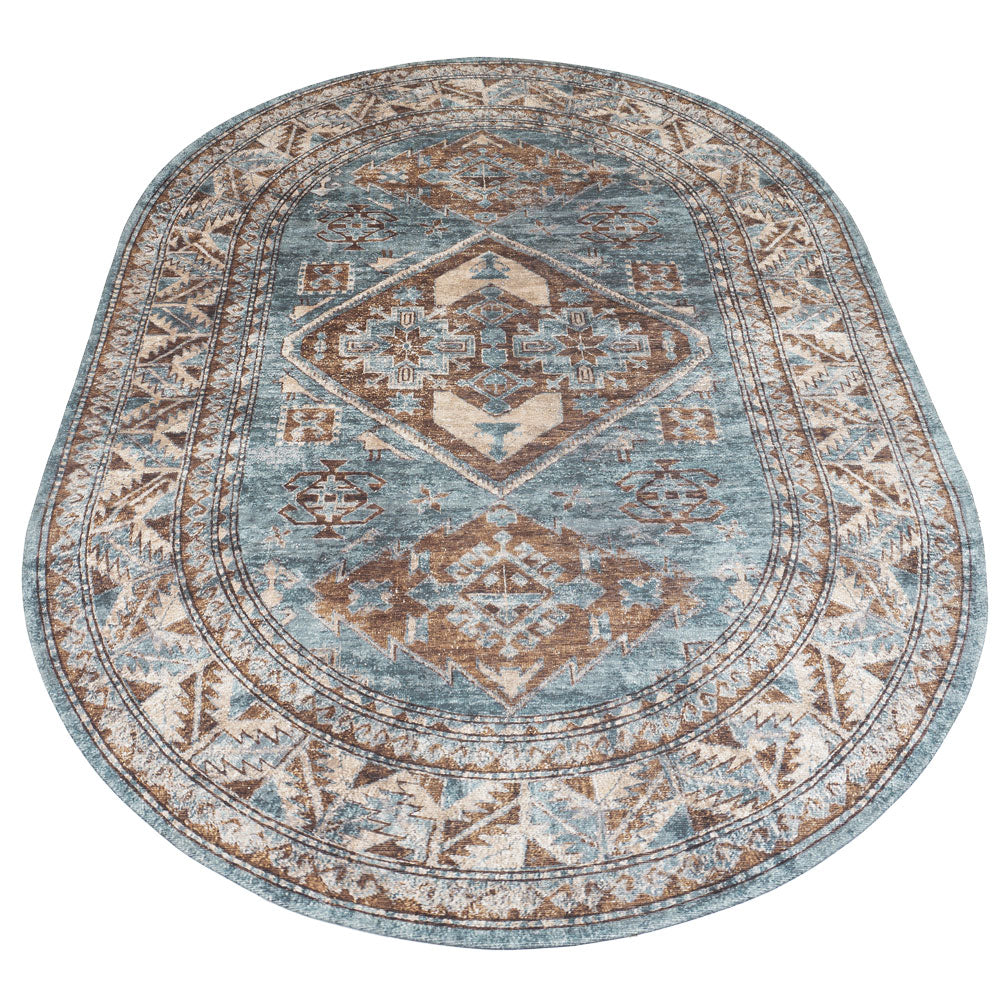Vloerkleed Laria Blue 3 Ovaal - Blauw Ovaal