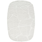 Vloerkleed Macy Creme - Rounded Corners - Wit Ovaal