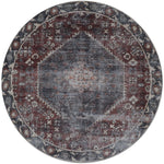 Vloerkleed Madel Rood/Blauw Rond - Rood Rond
