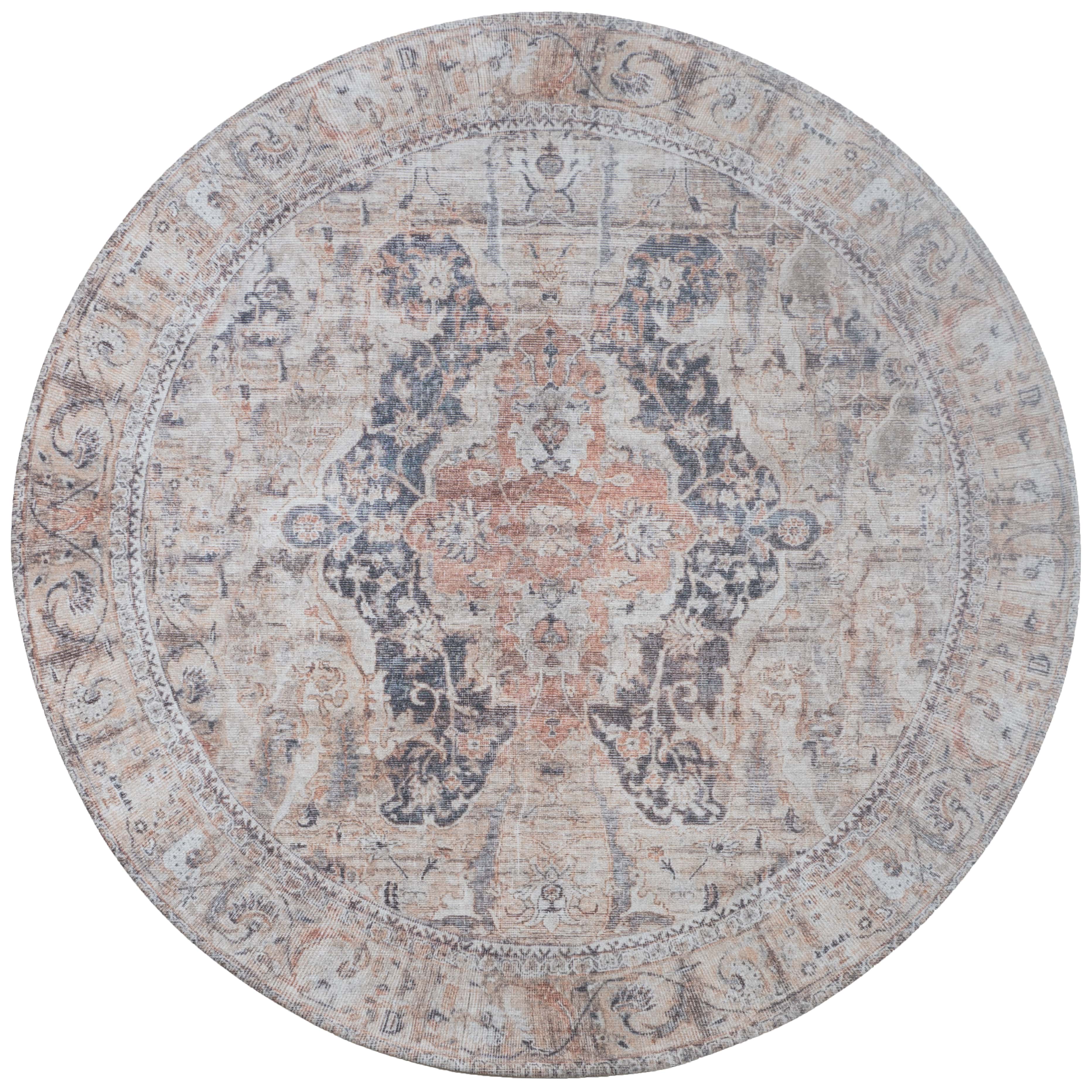 Vloerkleed Mahal Beige 00 Rond - Beige Rond