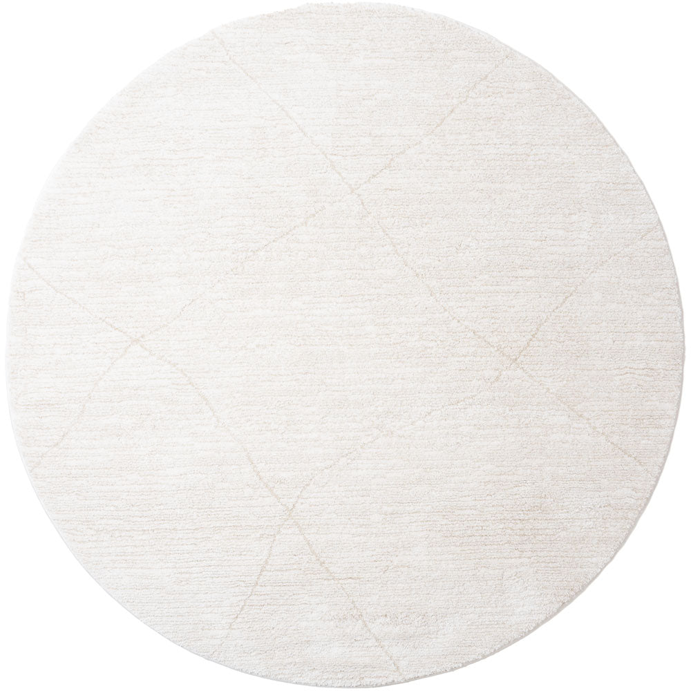 Vloerkleed Nica 1606 - Rond - Wit Rond