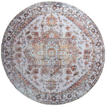 Vloerkleed Nora Bruin Rond - Rood Rond