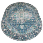 Vloerkleed Nora Petrol Ovaal - Blauw Ovaal