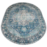 Vloerkleed Nora Petrol Ovaal - Blauw Ovaal