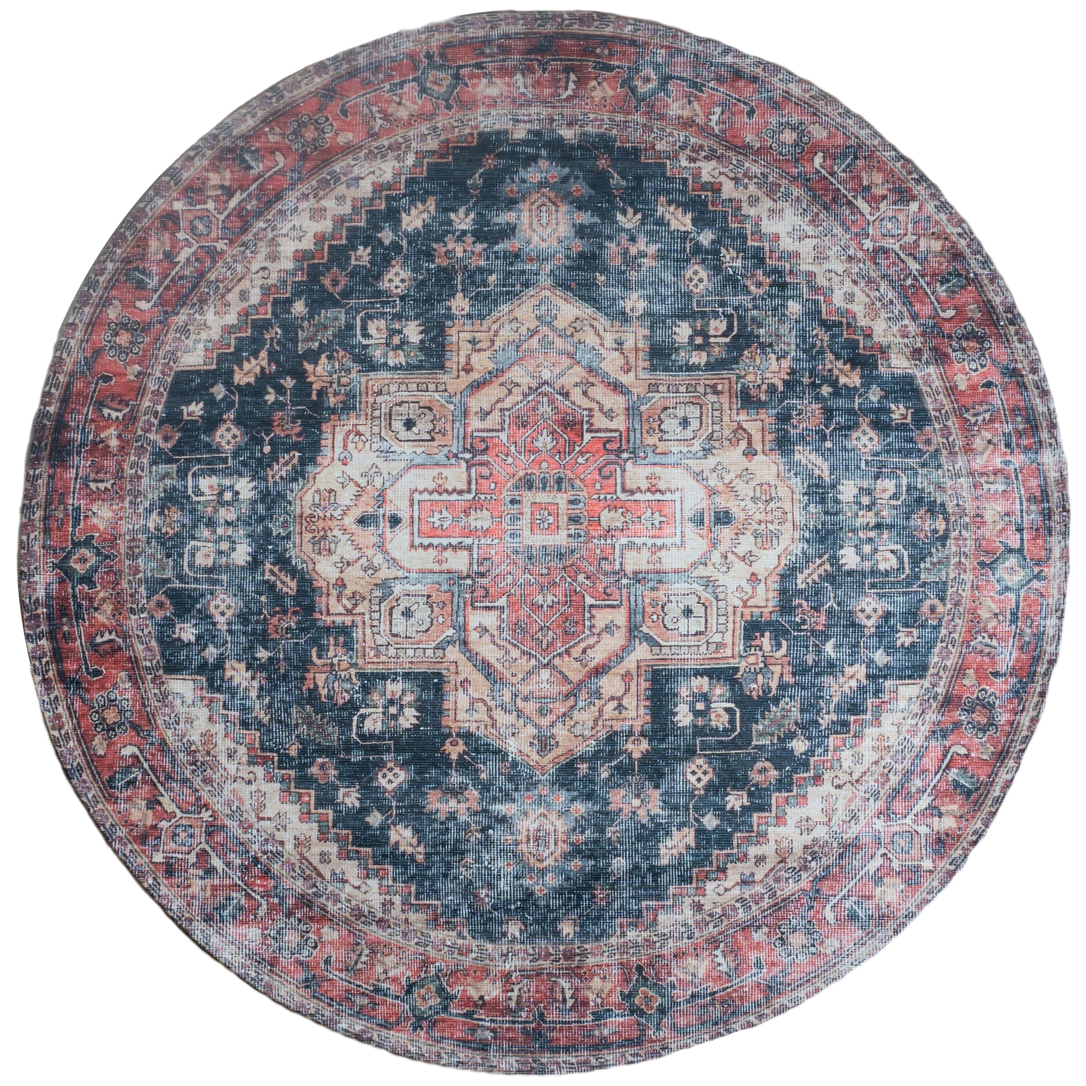 Vloerkleed Nora Rood Rond - Rood Rond