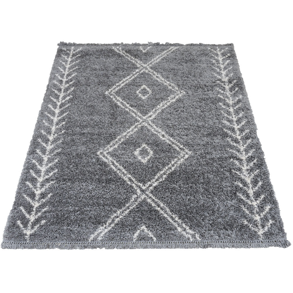 Vloerkleed New Rabat Grey - Grijs Rechthoekig