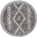 Vloerkleed New Rabat Grey Rond - Grijs Rond