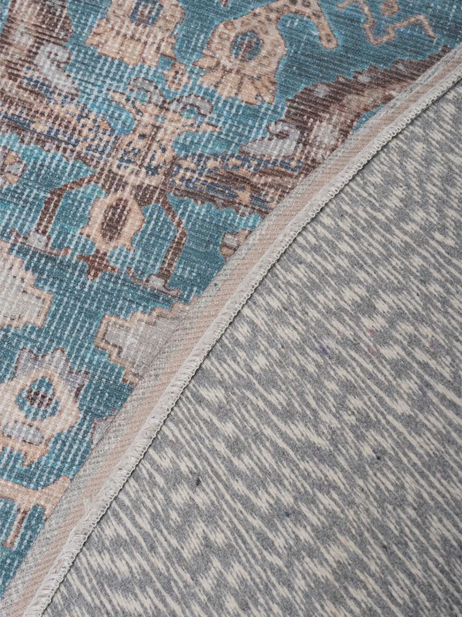 Vloerkleed Karaca Blue 03 Rond - view 2