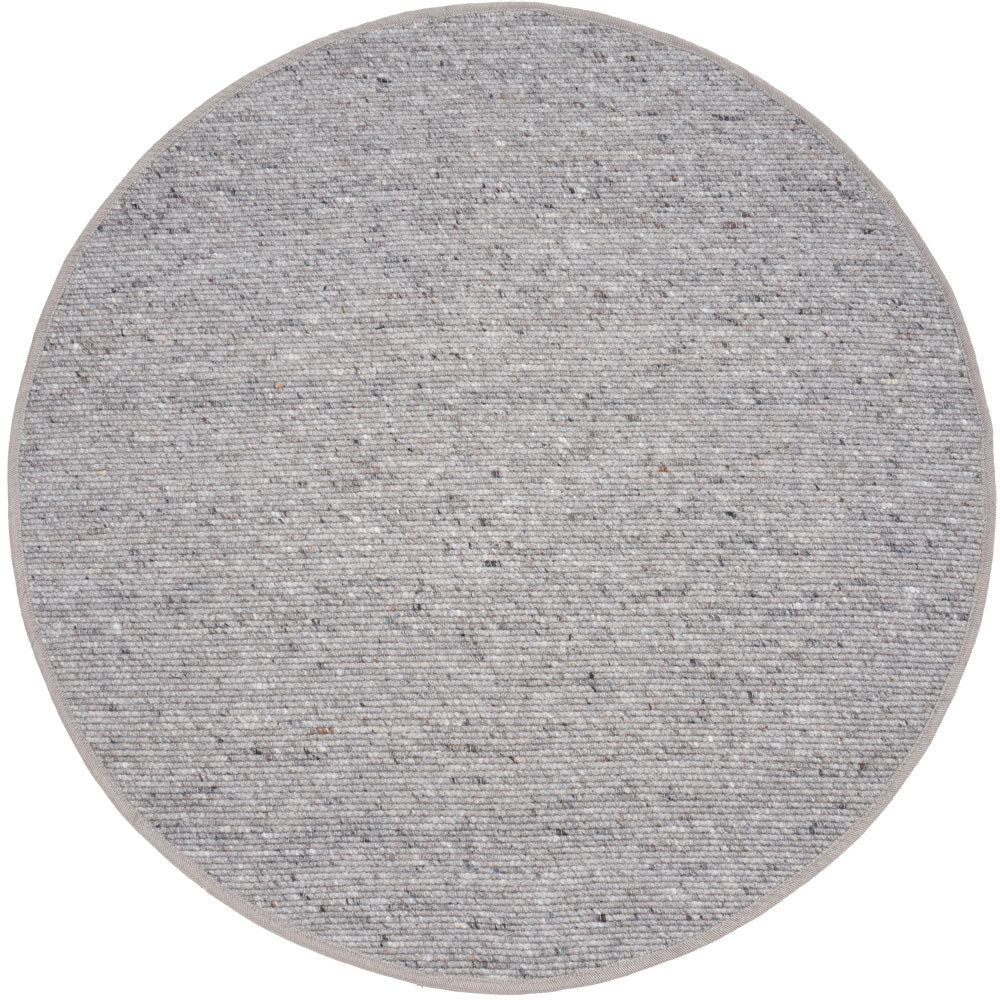 Vloerkleed Scott Donker Beige Rond - Grijs Rond
