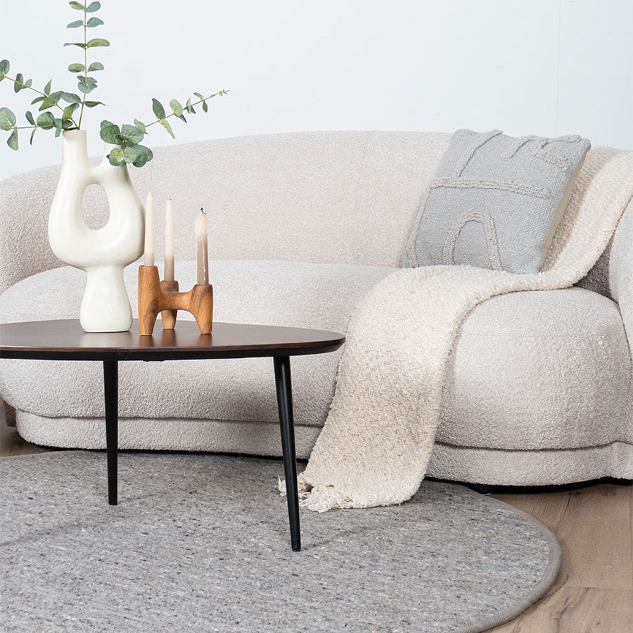 Vloerkleed Scott Donker Beige Rond - view 2