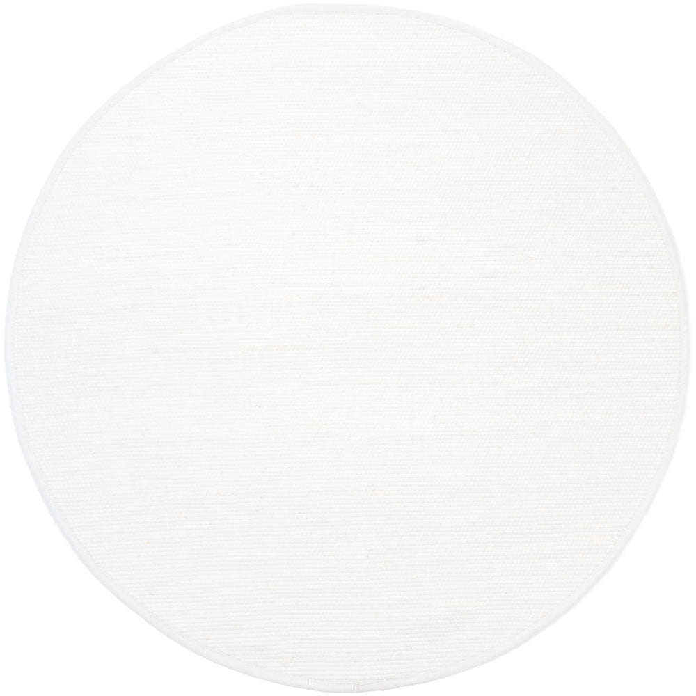 Vloerkleed Scott Wit Rond - Wit Rond