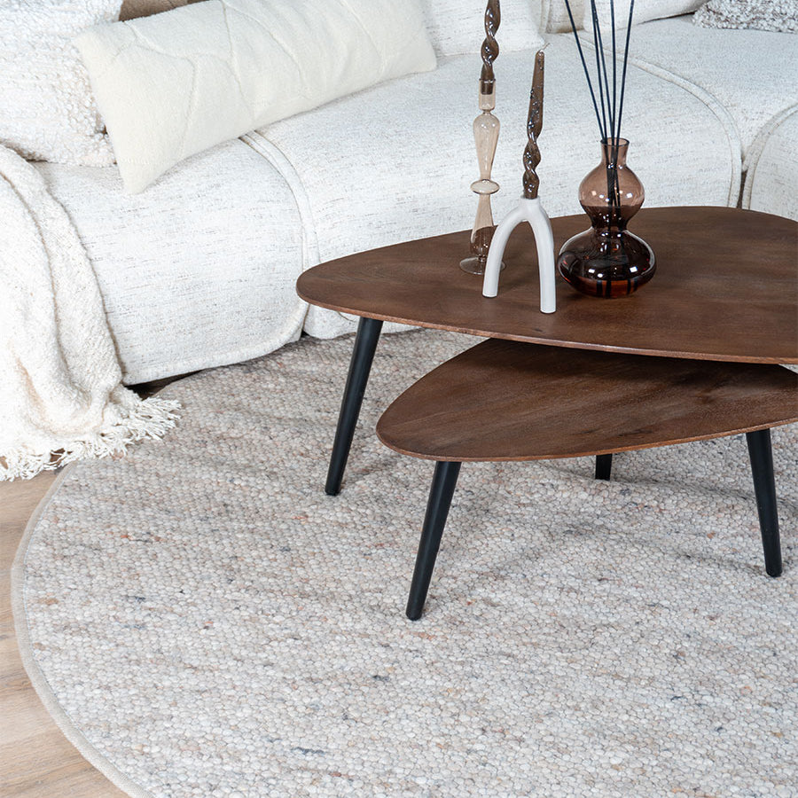 Vloerkleed Stone Donker Beige 417 Rond - view 2