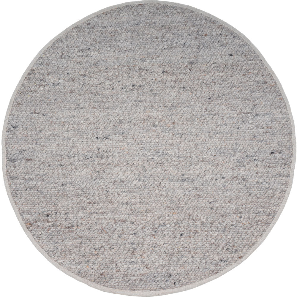 Vloerkleed Stone Licht Grijs 421 Rond - Grijs Rond