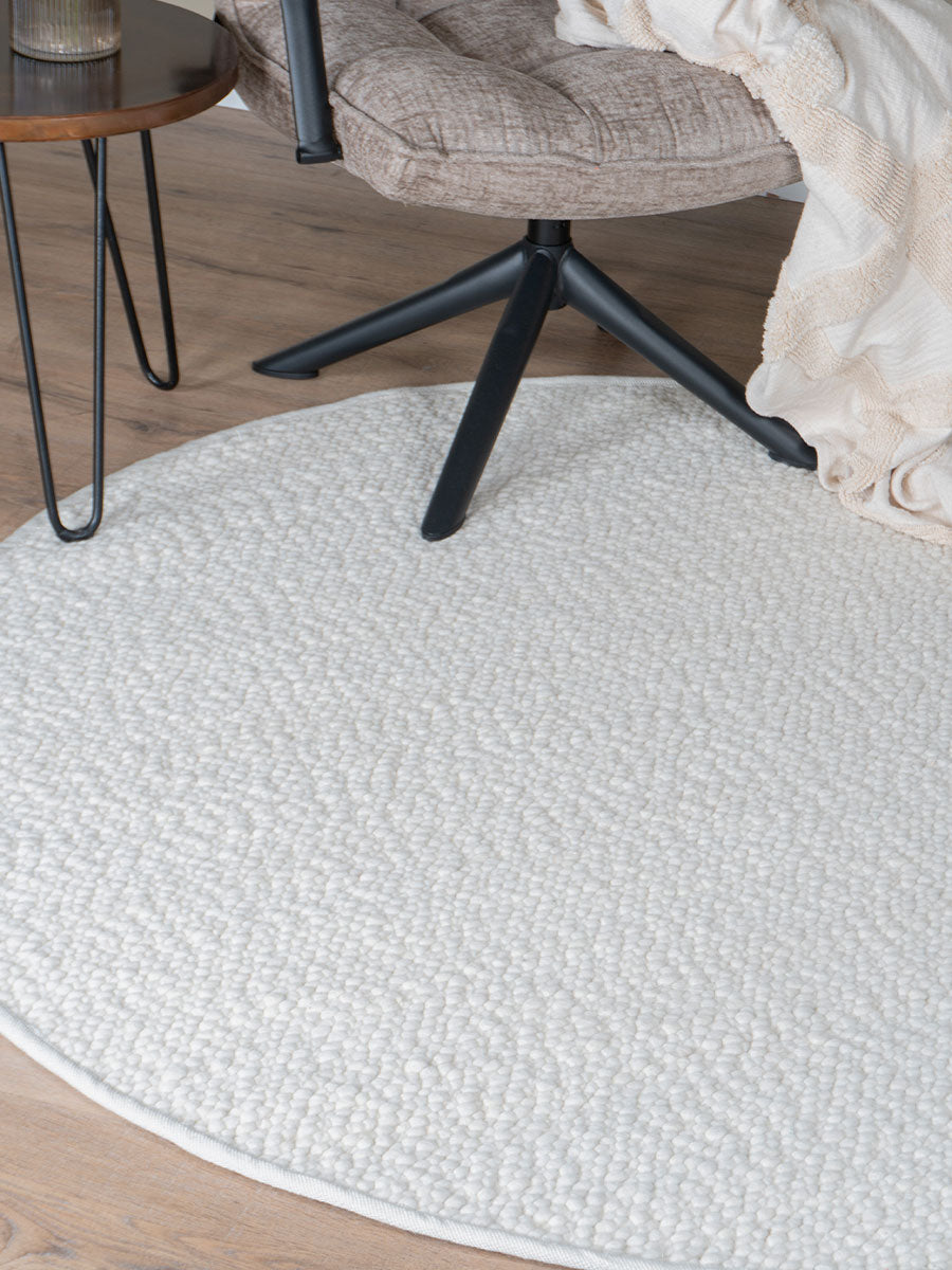 Vloerkleed Stone White Rond - view 2