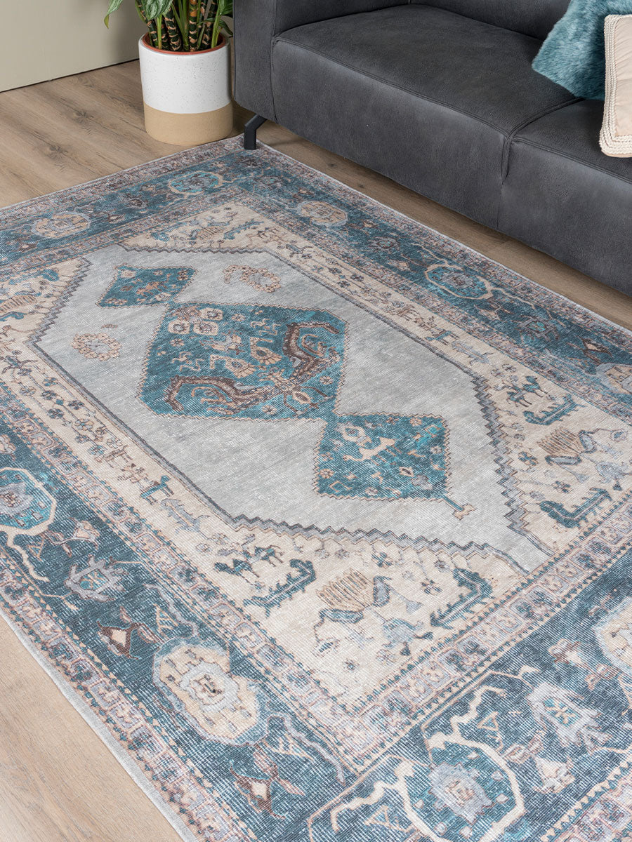 Vloerkleed Karaca Blue 03 - view 4