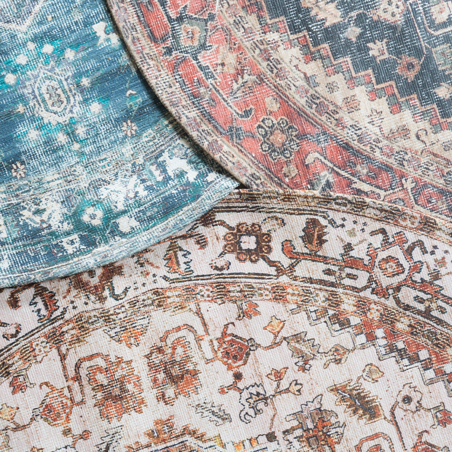 Vloerkleed Nora Rood Rond - view 2