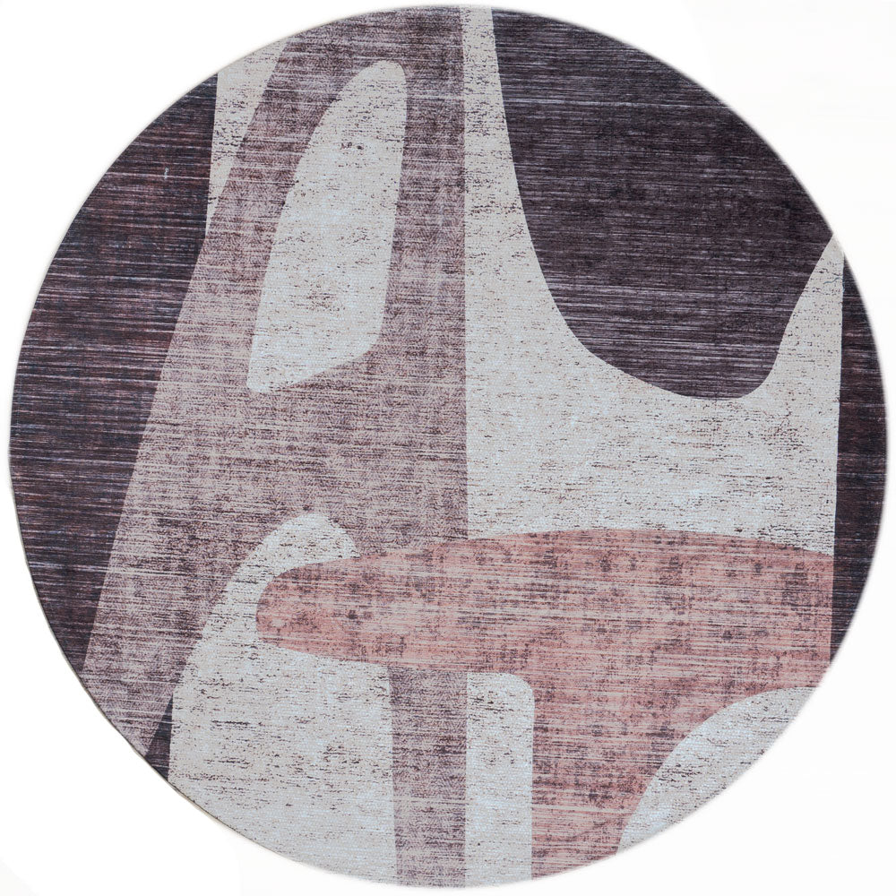 Vloerkleed WL-20212 Rond - Bruin Rond