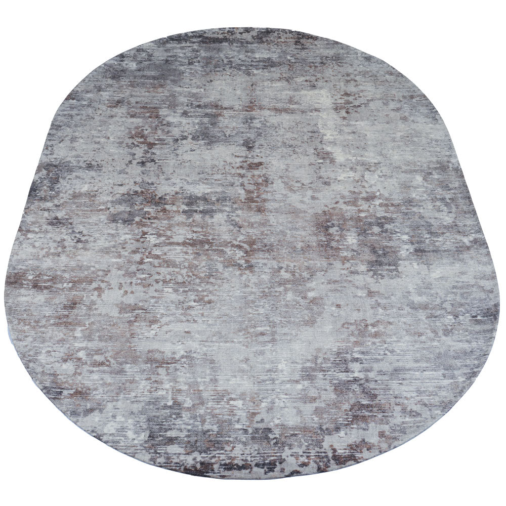 Vloerkleed Yara Silver Ovaal - Bruin Ovaal