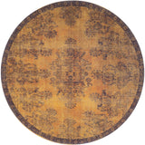 Vloerkleed Yves Oker Rond - Geel Rond